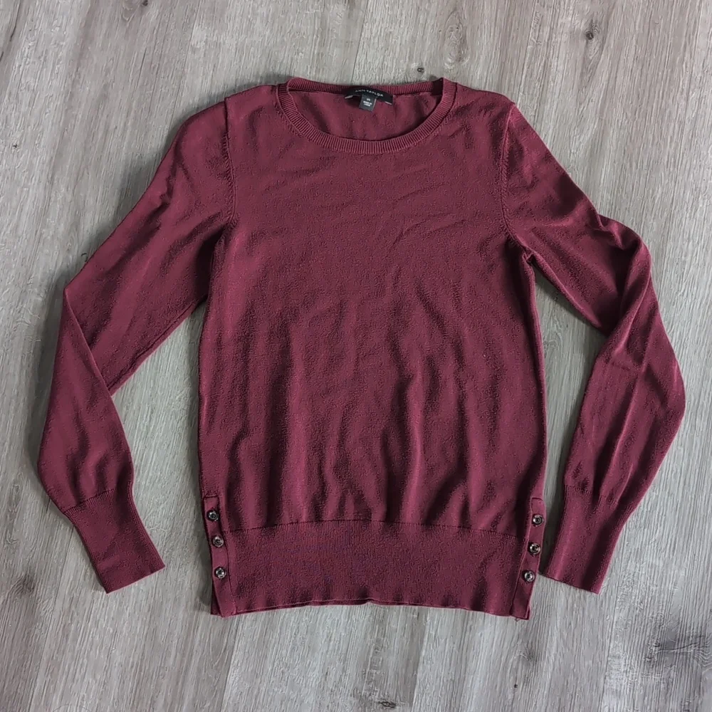 Ann Taylor Burgundy and Pink Sweater Set (2 Items) - Picture 3 of 7